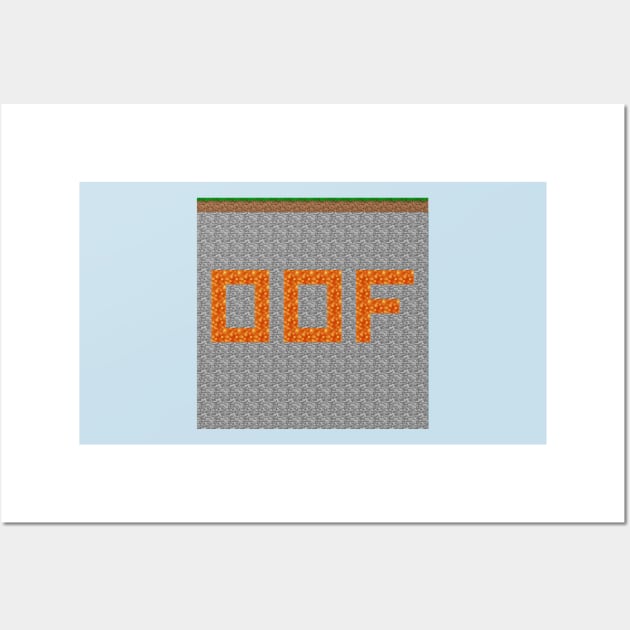 OOF Lava Letters in Stone Blocks - Square Wall Art by SolarCross